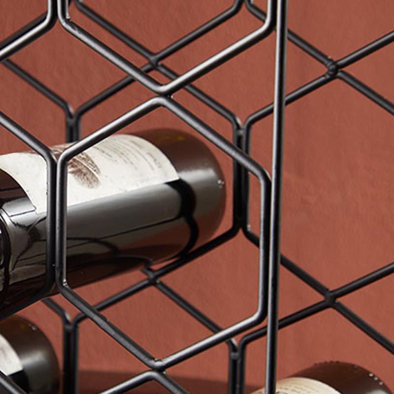 Soporte de botellas de botella de vino redondo de lujo Totador de botella de metal