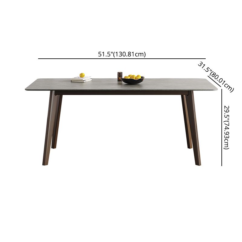 Contemporary Sintered Stone Top Standard Dining Set Rectangle Gray Dining Set for Kitchen Clearhalo 'Dining Room Sets' 'Dining Tables & Seating' 'dining_room_set' 'furn' 'furn_dining_room_set' 'Furniture' 'furniture_dining_room_set' 'Kitchen & Dining Furniture' 'kitchen&dining_furn' 'kitchen' 1200x1200_c6058f09-0bb7-4449-9b9d-d17ce20443a2