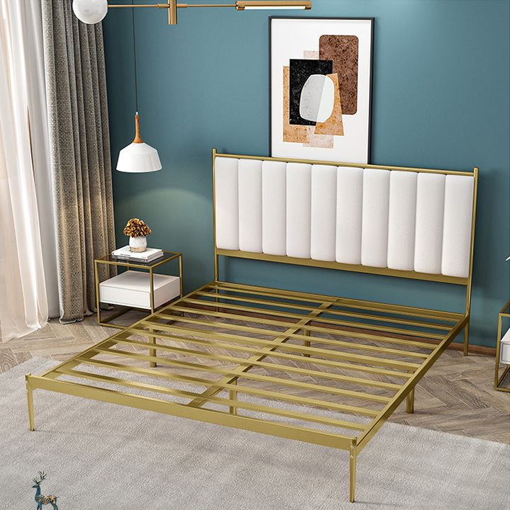 Metal Glam Metal Solid Colore Rettangolare Passa rivestito Standard Bed