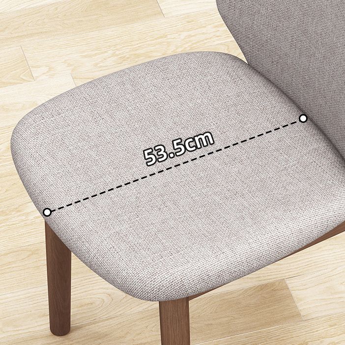 Scandinavian Style Linen Dining Chairs Solid Back Chair for Home Clearhalo 'Dining Chairs' 'Dining Tables & Seating' 'dining_chair' 'furn' 'furn_dining_chair' 'Furniture' 'Kitchen & Dining Furniture' 1200x1200_c606ec64-8f5f-4d2f-8e92-228110b13868