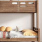Modern Solid Wood Bunk Bed Mattress Included Bed with Custom Legs