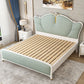 Upholstered Green Bed Frame Victorian Solid Wood Queen/King Bed