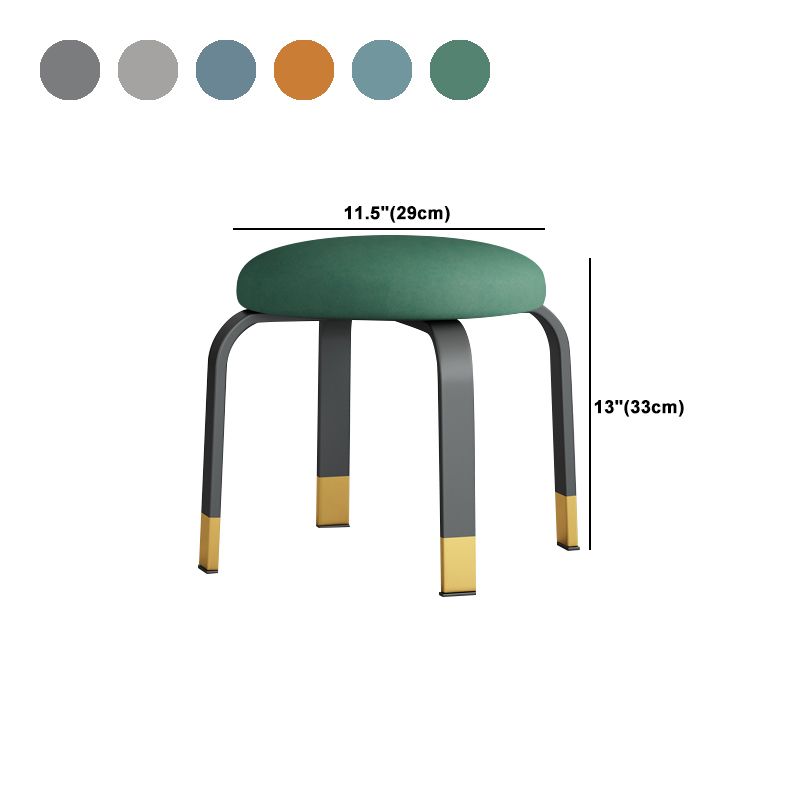 Poggiapiedi ottomano lacrima resistente al glam solido miscela di cotone rotonda ottomana