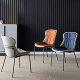 Leather Side Dining Chairs Modern Upholstered Wingback Side Chair with Metal Legs Clearhalo ' kitchen&dining_furn' 'Dining Chairs' 'Dining Tables & Seating' 'dining_chair' 'furn' 'furn_dining_chair' 'Furniture' 'furniture_dining_chair' 'Kitchen & Dining Furniture' 'kitchen' 1200x1200_c60d7a18-c275-45b5-80d1-edf48a74acc7