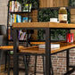 Modern Rectangle Bar Dining Table Wood Trestle Bar Height Table with Shelves Clearhalo 'Bar Furniture' 'Bar Tables' 'bar_tables' 'furn' 'furn_bar_tables' 'Furniture' 'furniture_bar_tables' 'Kitchen & Dining Furniture' 'kitchen&dining_furn' 'kitchen' 1200x1200_c611a6fa-5c0e-4f7d-ac9e-f687b93e6590