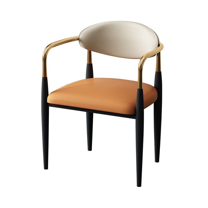 Contemporary Style Chairs Kitchen Arm Side Chair with Metal Legs Clearhalo 'Dining Chairs' 'Dining Tables & Seating' 'dining_chair' 'furn' 'furn_dining_chair' 'Furniture' 'furniture_dining_chair' 'Kitchen & Dining Furniture' 1200x1200_c612cc3c-6488-4bbc-87dc-77799270f525