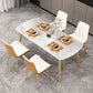 Sintered Stone Modern Style Dining Table White Rectangle Table with 4 Legs Clearhalo ' dining_table' 'Dining Tables & Seating' 'Dining Tables' 'furn' 'furn_dining_table' 'Furniture' 'furniture_dining_table' 'Kitchen & Dining Furniture' 'kitchen&dining_furn' 'kitchen' 'kitchen_dining_table' 1200x1200_c6133a98-70b0-412f-9958-7d82b22c923b