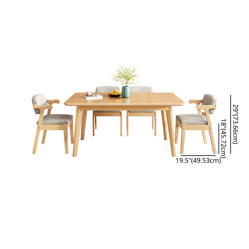 Minimalist Wooden Table Set for 4/6 with Rectangle Table Dining Set for Restaurant Clearhalo 'Dining Room Sets' 'Dining Tables & Seating' 'dining_room_set' 'furn' 'furn_dining_room_set' 'Furniture' 'furniture_dining_room_set' 'Kitchen & Dining Furniture' 'kitchen&dining_furn' 'kitchen' 1200x1200_c6145259-c8ff-4bbc-bf27-ccf1a6d73f25