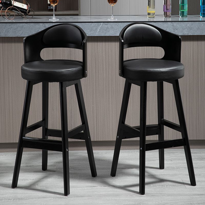 Leather Indoor Counter Stools Industrial Wood Bar Stools with Round Seat Clearhalo 'Bar Furniture' 'Bar Stools' 'bar_stools' 'furn' 'furn_bar_stools' 'furniture_bar_stools' 'Kitchen & Dining Furniture' 'kitchen&dining_furn' 'kitchen' 'kitchen_furn' Furniture' 1200x1200_c61472d1-6d85-4703-abc3-bd579c2cda04
