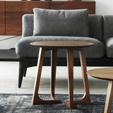 Contemporary Wooden Bunching Tables Round Medium Wood Coffee Table