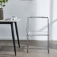 Sillas de comedor de cocina de metal silla lateral de comedor abierta en plata