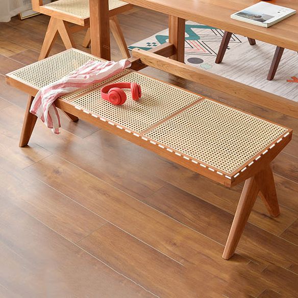 17.7 Inch Wide Bench Wicker Tropical Seating Bench with Legs Clearhalo 'Benches' 'Chairs & Seating' 'furn' 'furn_benches' 'Furniture' 'Living Room Furniture' 1200x1200_c616036e-0c66-48c1-ac35-4ec6695bd077