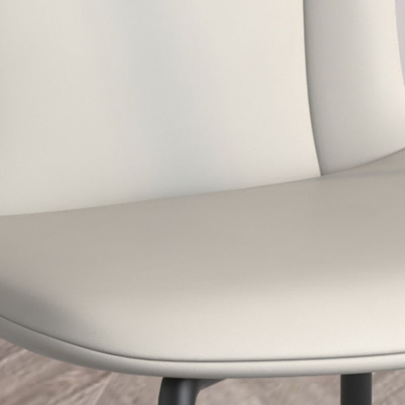 Black Iron Legs Dining Chairs Modern Faux Leather Armless Side Chair Clearhalo 'Dining Chairs' 'Dining Tables & Seating' 'dining_chair' 'furn' 'furn_dining_chair' 'Furniture' 'Kitchen & Dining Furniture' 1200x1200_c6165fa9-7848-4af7-96b1-00708f1066c1