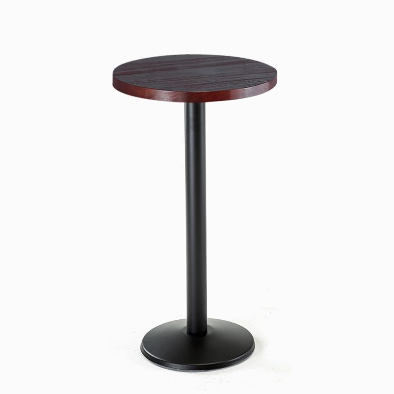 Table à hauteur de bar en bois Table de bistro de style industriel avec base en métal