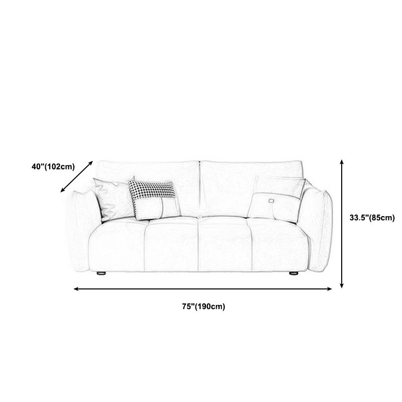 Velvet Living Room Square Arm Standard Cushions Contemporary Seating Clearhalo 'furn' 'furn_sofas' 'Furniture' 'furniture_sofas' 'kitchen' 'kitchen_sofas' 'Living Room Furniture' 'Sofa' 'sofas' 1200x1200_c6174057-6e4a-4a69-8544-de7f662bbce5