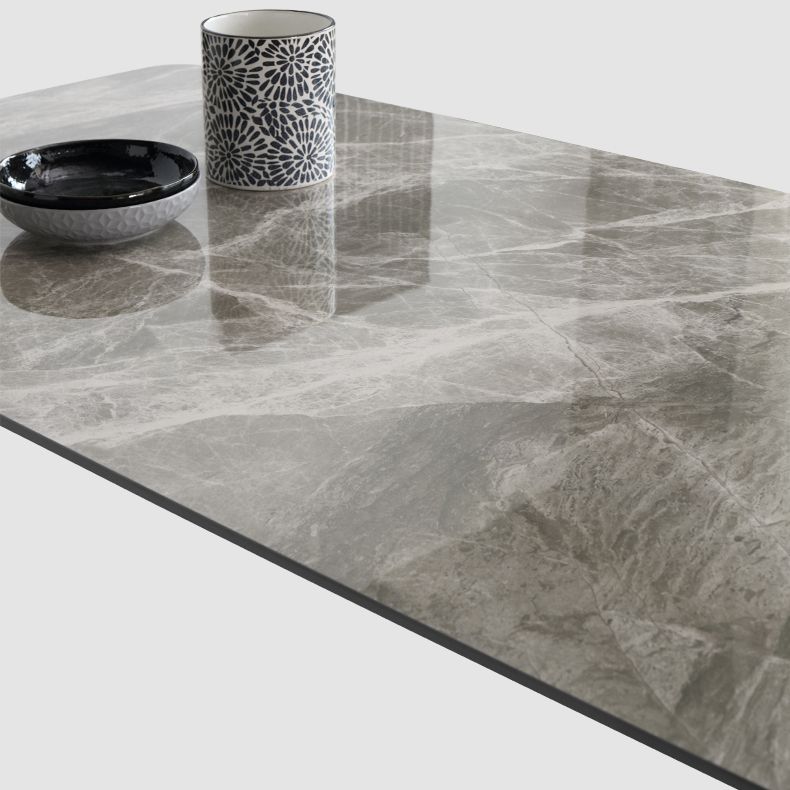 Industrial Sintered Stone Table Rectangle Shape Standard Dining Table with 4 Legs Base Clearhalo ' dining_table' 'Dining Tables & Seating' 'Dining Tables' 'furn' 'furn_dining_table' 'Furniture' 'furniture_dining_table' 'Kitchen & Dining Furniture' 'kitchen&dining_furn' 'kitchen' 'kitchen_dining_table' 1200x1200_c6194921-c0ed-4cbc-ba02-5565f1892f3f