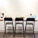 Industrial Folding Wood Stool Backrest Counter Stool for Restaurant