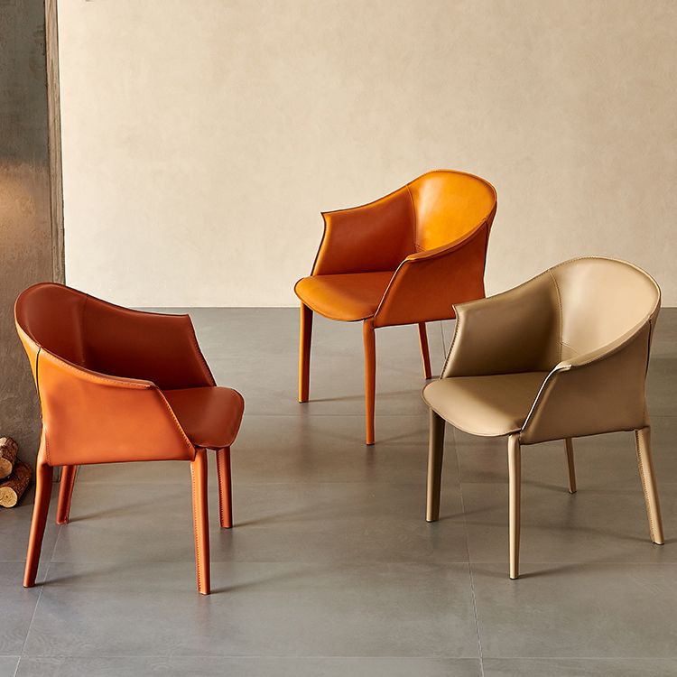 Faux Leather Dining Arm Chair Contemporary Dining and Accent Chairs Clearhalo 'Dining Chairs' 'Dining Tables & Seating' 'dining_chair' 'furn' 'furn_dining_chair' 'Furniture' 'Kitchen & Dining Furniture' 1200x1200_c619a7cd-df62-48ce-9dd9-f225b36f9ce7