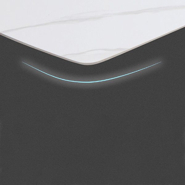 Set da pranzo in pietra sinterizzato in stile glam rettangolo 1/4/5/6/7 pezzi set da pranzo