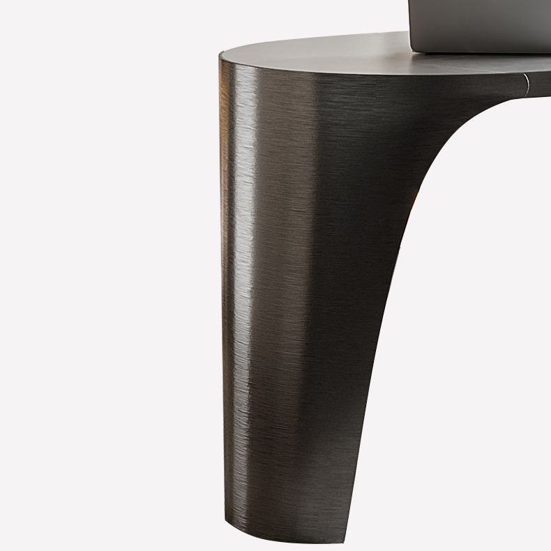 Bureau d'écriture en pierre industrielle 2 tiroirs 29,53 "haut bureau de bureau