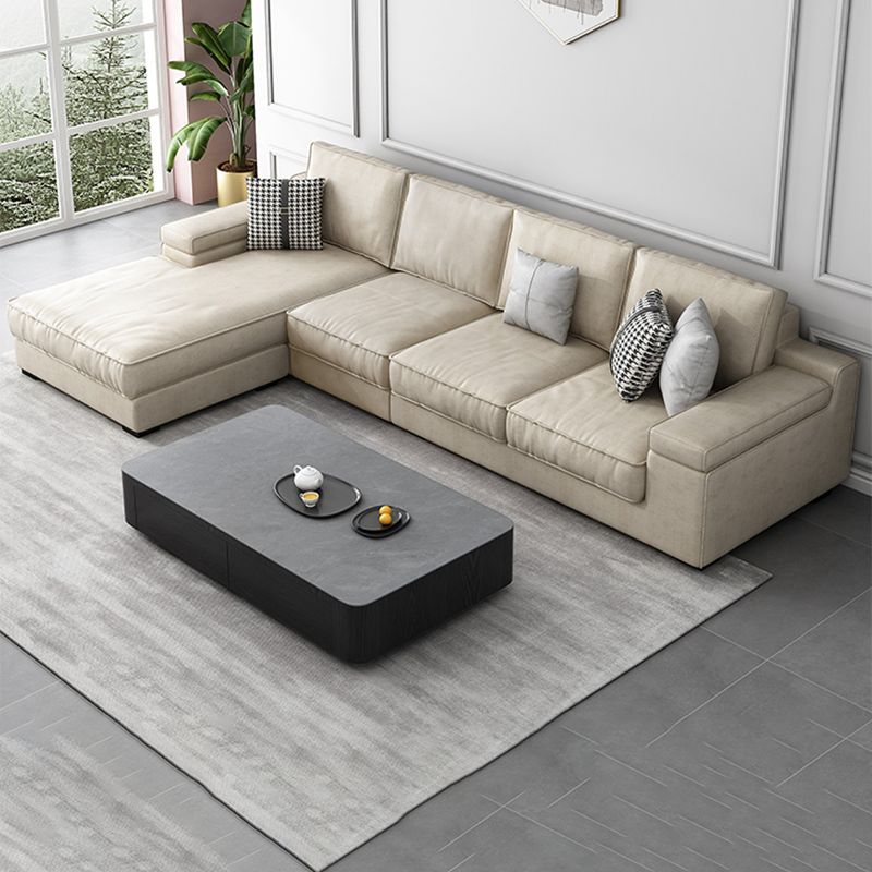 Contemporary Sofa Pillow Top Arm Modular Reversible L-Shape Sectional Couch Clearhalo 'furn' 'furn_sectionals' 'Furniture' 'Living Room Furniture' 'Sectionals' 1200x1200_c61a9e62-5dd6-4949-bdb2-76cd01280847