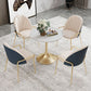 Metal Dining Arm Chair Glam Faux Leather Dining Room Chairs for Home Use Clearhalo 'Dining Chairs' 'Dining Tables & Seating' 'dining_chair' 'furn' 'furn_dining_chair' 'Furniture' 'Kitchen & Dining Furniture' 1200x1200_c61b6589-f242-4104-96ba-fc023deb900d
