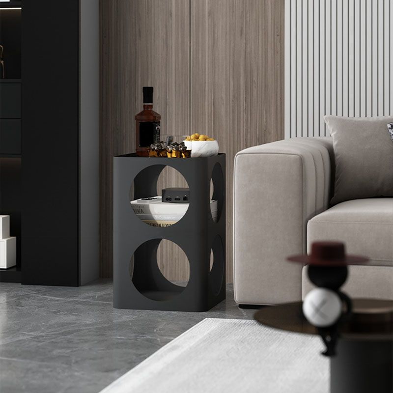 Modar de mesa de metal de cabecera de almacenamiento abierto para dormitorio para dormitorio