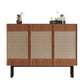 Modern Style Wicker Doors Sideboard Solid Wood Buffet Table for Dining Room Clearhalo 'buffet_sideboard' 'Buffets & Sideboards' 'furn' 'furn_buffet_sideboard' 'Furniture' 'Kitchen & Dining Furniture' 1200x1200_c61bd7bb-501a-4ba2-af51-6ac1413dd2b5
