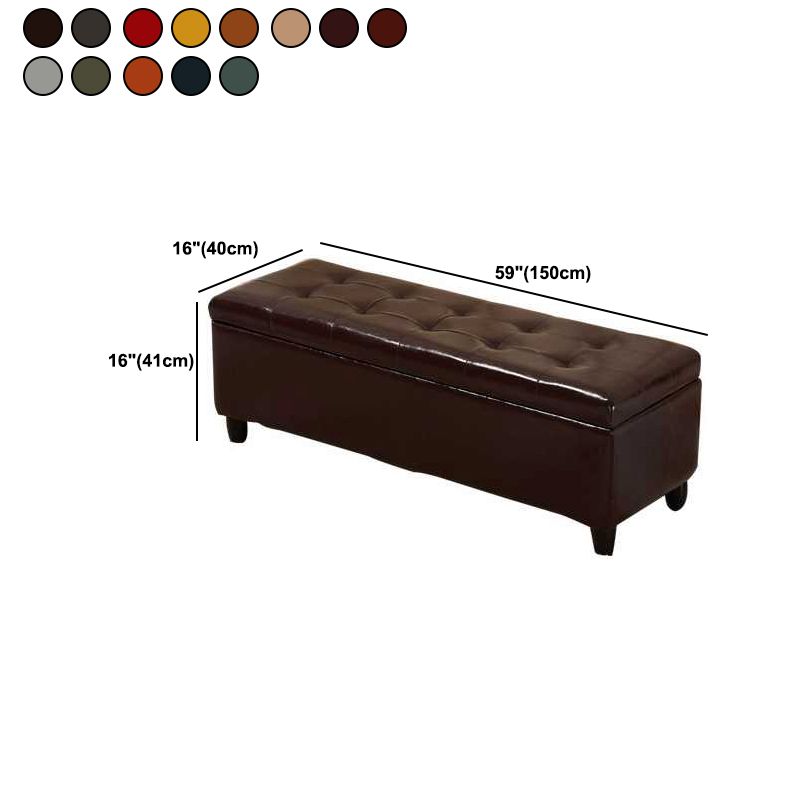 15.7"W Mid-Century Modern Bench Cushioned Tufted Seating Bench Clearhalo 'Benches' 'Chairs & Seating' 'furn' 'furn_benches' 'Furniture' 'Living Room Furniture' 1200x1200_c61c035b-3d99-47e4-9fef-f1edcf71f19c