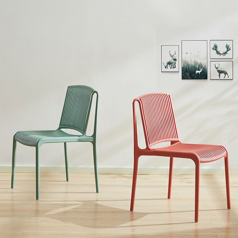 Plastic Scandinavian Kitchen Dining Room Side Chair Slat Back Chair Clearhalo ' kitchen&dining_furn' 'Dining Chairs' 'Dining Tables & Seating' 'dining_chair' 'furn' 'furn_dining_chair' 'Furniture' 'furniture_dining_chair' 'Kitchen & Dining Furniture' 'kitchen' 1200x1200_c61ee607-89cf-4fc9-833f-78890b92d3f6