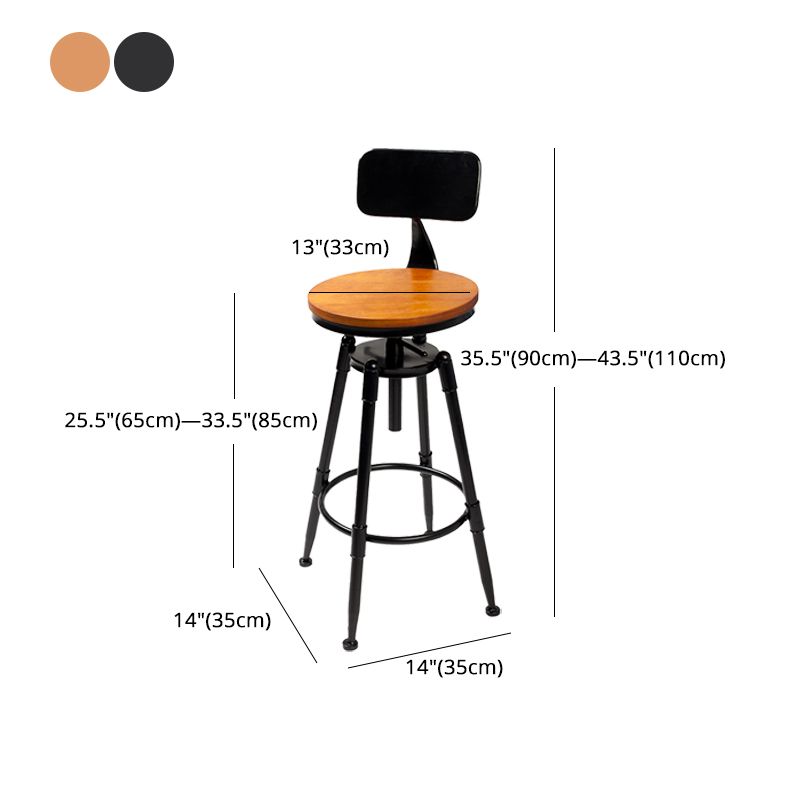 Industrial 4 Legs Barstool Adjustable Height Rotating Bar Stools Clearhalo 'Bar Furniture' 'Bar Stools' 'bar_stools' 'furn' 'furn_bar_stools' 'furniture_bar_stools' 'Kitchen & Dining Furniture' 'kitchen&dining_furn' 'kitchen' 'kitchen_furn' Furniture' 1200x1200_c61ff1c0-c301-4b3f-826a-7f1b7224a7aa