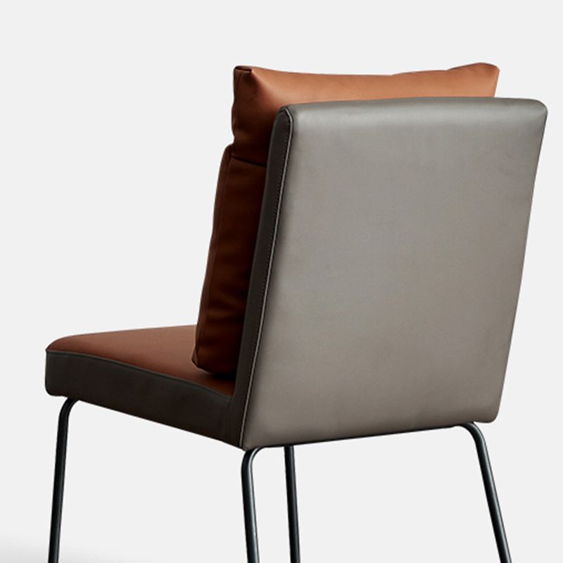 Contemporary Faux Leather Dining Room Chairs Metal Dining Chairs for Home Use Clearhalo 'Dining Chairs' 'Dining Tables & Seating' 'dining_chair' 'furn' 'furn_dining_chair' 'Furniture' 'furniture_dining_chair' 'Kitchen & Dining Furniture' 1200x1200_c6217a93-a1cb-416c-9ca4-92da7e8d252c