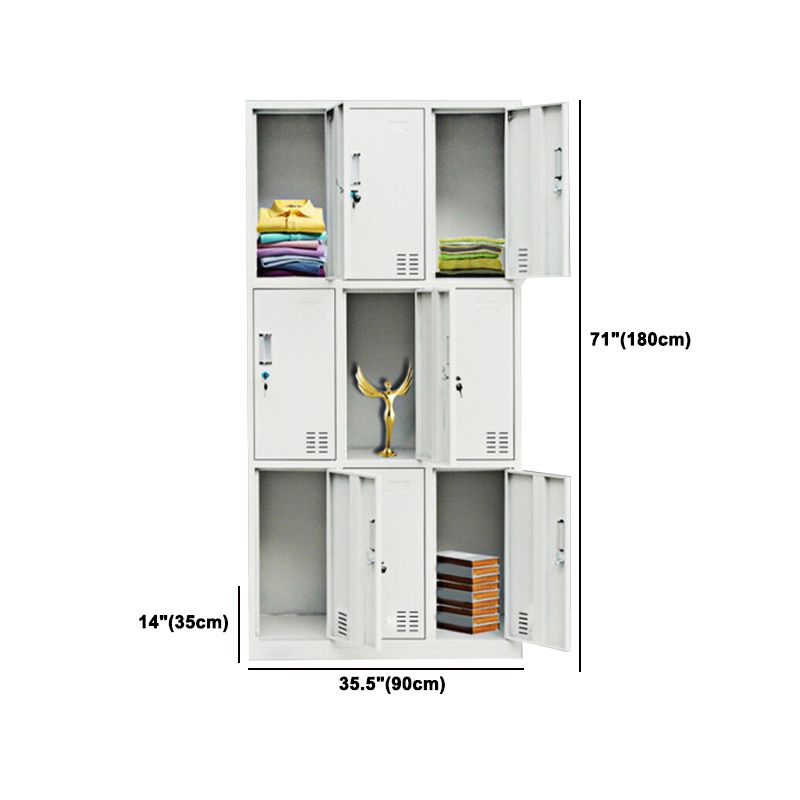 Contemporary Style Wardrobe White Metal Wardrobe Closet for Home Clearhalo 'Armoires & Wardrobes' 'armoires_wardrobes' 'Bedroom Furniture' 'furn' 'furn_armoires_wardrobes' 'Furniture' 1200x1200_c621b2b6-5921-4169-8ffc-e76324591efe