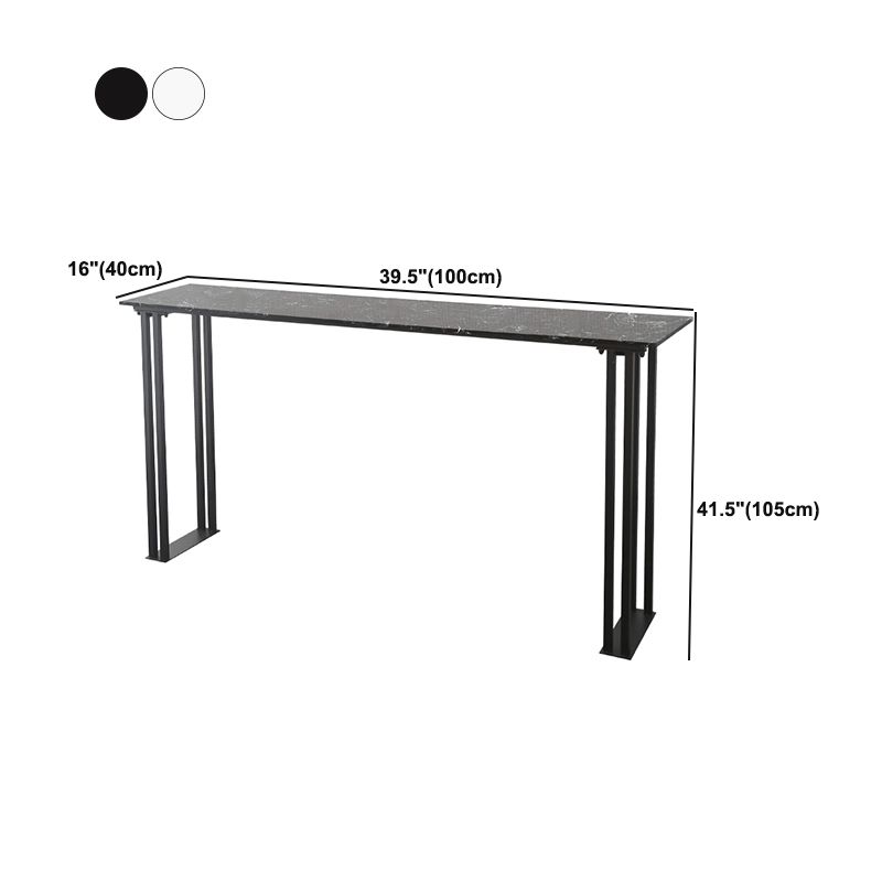 Tavolo da bar in stile industriale finto rettangolo di bistrot bar con base a slitta