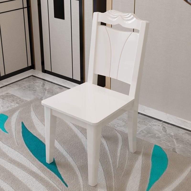 Contemporary Style Marble Dining Set with White Fixed Table and 4 Legs Base Clearhalo 'Dining Room Sets' 'Dining Tables & Seating' 'dining_room_set' 'furn' 'furn_dining_room_set' 'Furniture' 'furniture_dining_room_set' 'Kitchen & Dining Furniture' 'kitchen&dining_furn' 'kitchen' 1200x1200_c62305ea-3ac4-4025-aaf2-fdfd2f7cba17