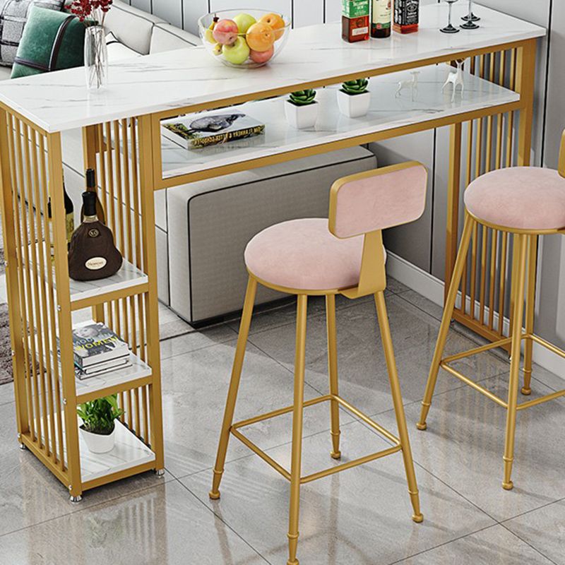 Glam Indoor Bar Eettafel Rechthoekige barkruktafel met opbergruimte