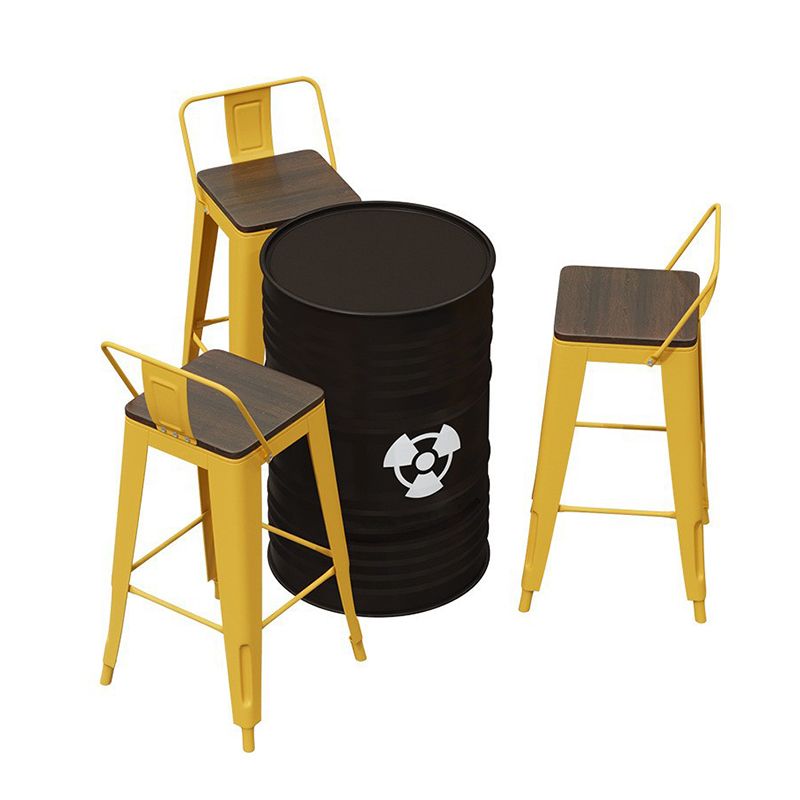 1/2/4 pezzi sgabello da bar industriale e set da tavolo in metallo