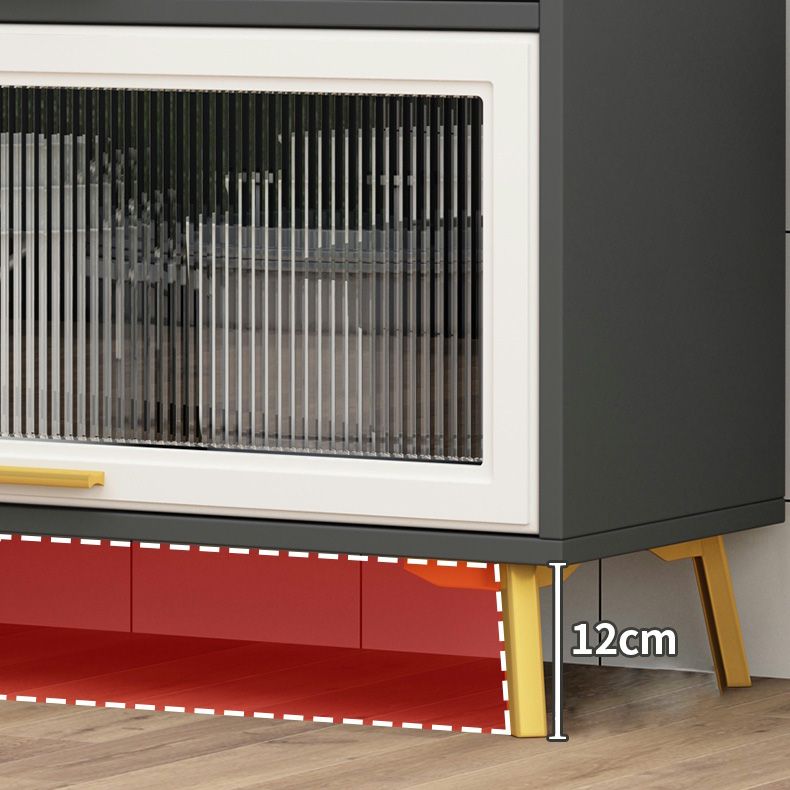 Contemporary Kitchen Dining Server Manufactured Wood Dining Server with Glass Doors Clearhalo 'buffet_sideboard' 'Buffets & Sideboards' 'Furniture' 'furniture_buffet_sideboard' 'Kitchen & Dining Furniture' 1200x1200_c626a26b-4b6f-4aaa-b11a-bb2b7a0f03ea