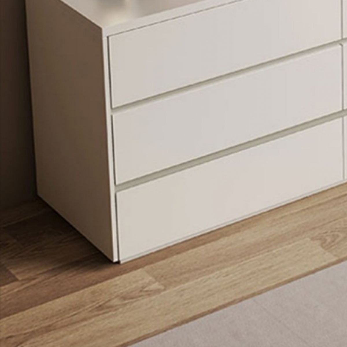 Table de maquillage contemporaine de 6 dessins et tabourets - 29,5 "H