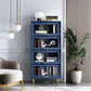 Glam Glam Glass Buffet Stand MDF Buffet Server Cabinet con archiviazione in blu