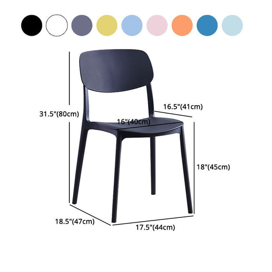 Plastic Scandinavian Dining Kitchen Room Chair Open Back Side Chair Clearhalo 'Dining Chairs' 'Dining Tables & Seating' 'dining_chair' 'furn' 'furn_dining_chair' 'Furniture' 'furniture_dining_chair' 'Kitchen & Dining Furniture' 1200x1200_c62d6538-7c7d-4e60-b283-2500adbc4caa