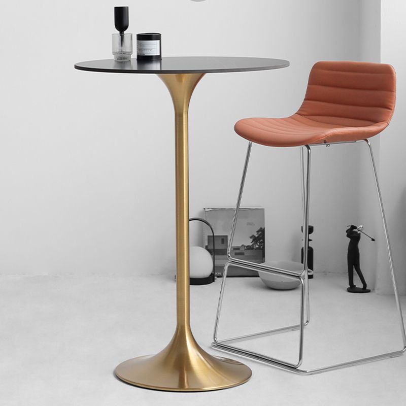41.3"H Bar Dining Table Pedestal Sintered Stone Bar Height Cocktail Table Clearhalo 'Bar Furniture' 'Bar Tables' 'bar_tables' 'furn' 'furn_bar_tables' 'Furniture' 'Kitchen & Dining Furniture' 1200x1200_c62d7894-e0c8-484c-bec4-0db3ba6d09a9