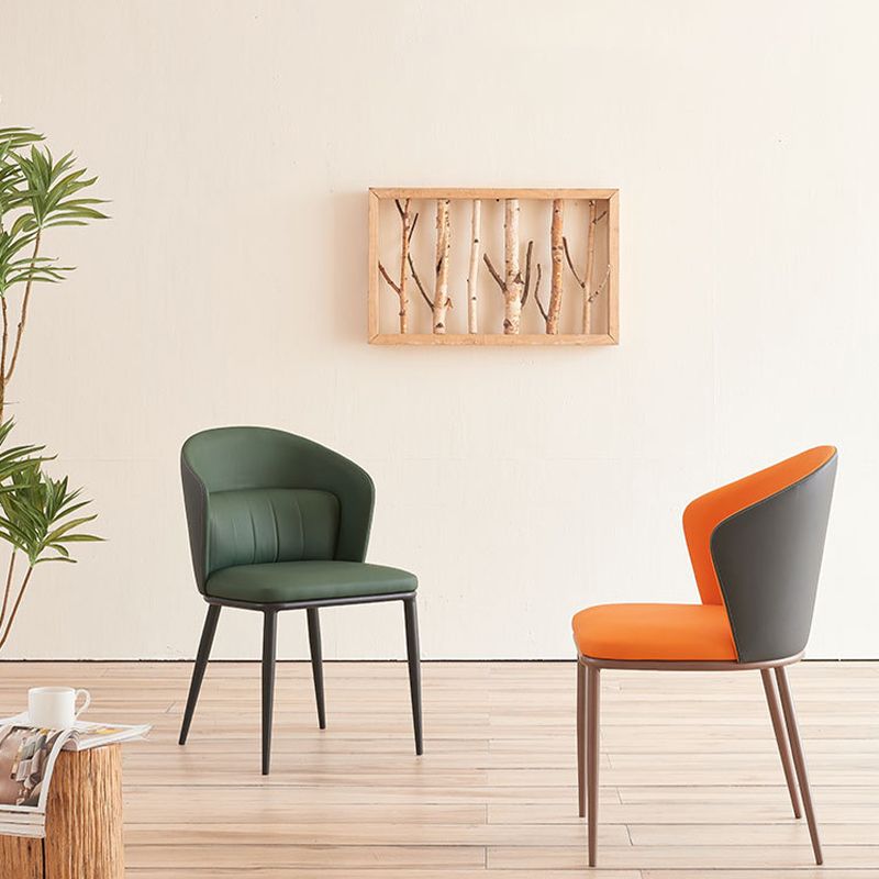 Contemporary Style Chair Armless Side Chairs with Metal Legs Clearhalo 'Dining Chairs' 'Dining Tables & Seating' 'dining_chair' 'furn' 'furn_dining_chair' 'Furniture' 'Kitchen & Dining Furniture' 1200x1200_c62f85a0-3923-487d-bb66-2735a144dbfa