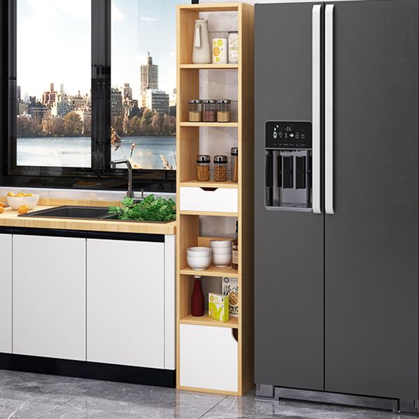 Estantería de madera cerrada estantería de esquina de casa minimalista moderna