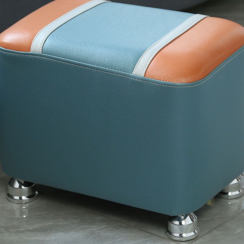 Color Matching Leather Standard Stool Modern Style Simple Rectangular Stool Clearhalo 'furn' 'furn_ottomans_poufs' 'Furniture' 'Living Room Furniture' 'Ottomans & Poufs' 'ottomans_poufs' 1200x1200_c6315f8f-c6f8-467e-8bf2-722a690cdc24