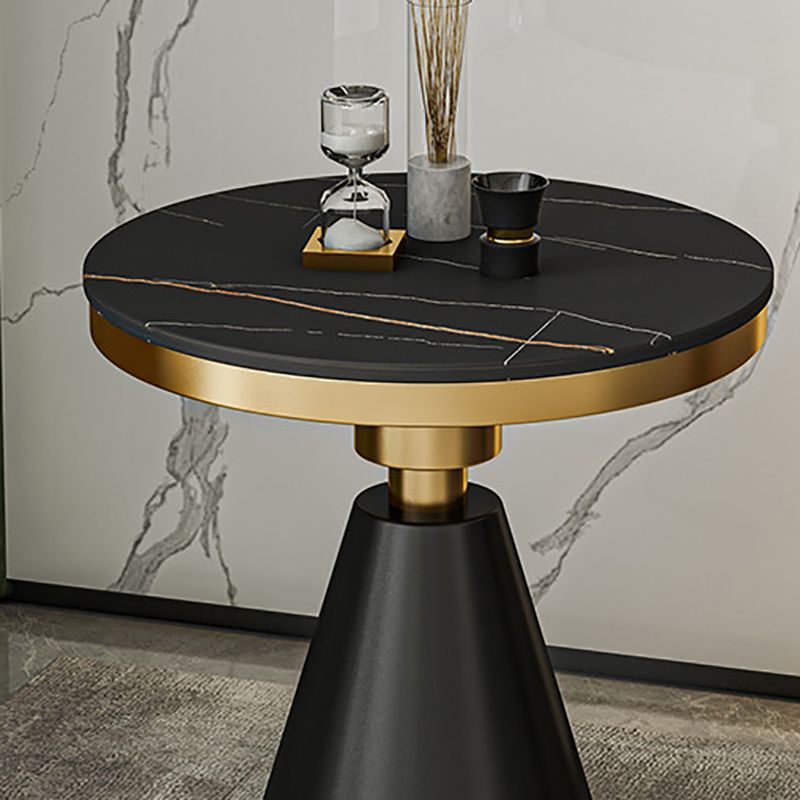 Mesa de metal de la tabla de metal de la parte superior de la pizarra redonda modernista