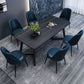 Modern Style Rectangle Stone Furniture Double Pedestal Dining Room Collection Clearhalo ' dining_table' 'Dining Tables & Seating' 'Dining Tables' 'furn' 'furn_dining_table' 'Furniture' 'furniture_dining_table' 'Kitchen & Dining Furniture' 'kitchen&dining_furn' 'kitchen' 'kitchen_dining_table' 1200x1200_c633f532-9b21-4939-bef3-2ad155c7cbba