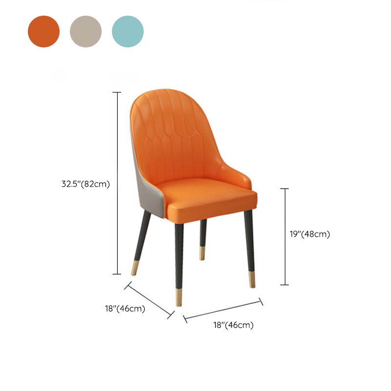 Contemporary Upholstered Armless Dining Chairs Parsons Chairs