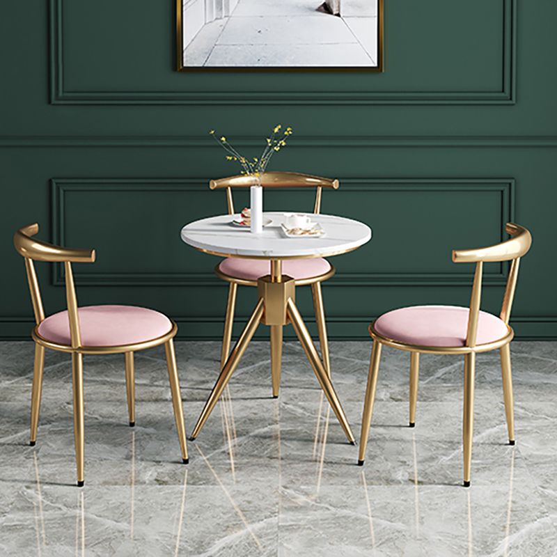 グラムベルベットダイニングルームチェアオープンバックダイニングサイドチェアレストランで使用する