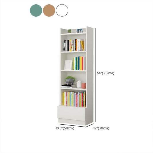 Engineered Wood Vertical Bookshelf Open Modern Shelf Bookcase for Study Room